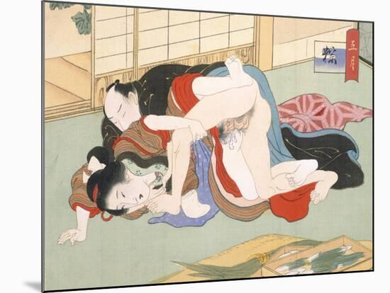 Couple Having Sex-Japanese School-Mounted Giclee Print