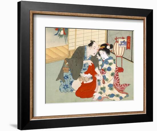 Couple Having Sex-Japanese School-Framed Giclee Print