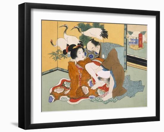 Couple Having Sex-Japanese School-Framed Giclee Print