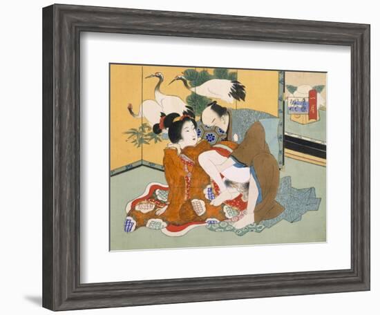 Couple Having Sex-Japanese School-Framed Giclee Print