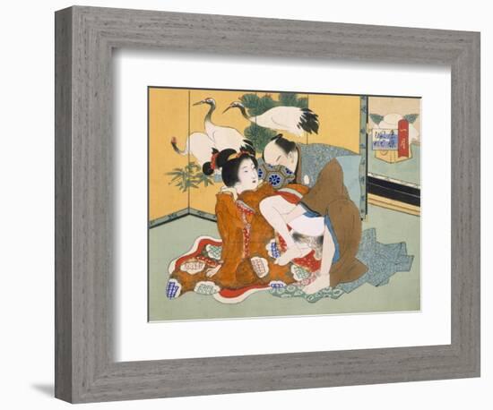 Couple Having Sex-Japanese School-Framed Giclee Print