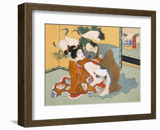 Couple Having Sex-Japanese School-Framed Giclee Print