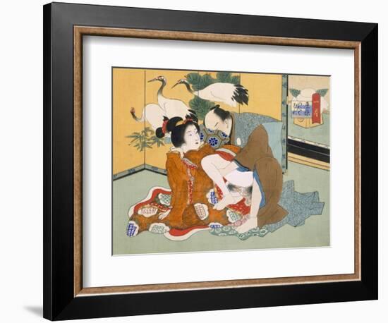 Couple Having Sex-Japanese School-Framed Giclee Print