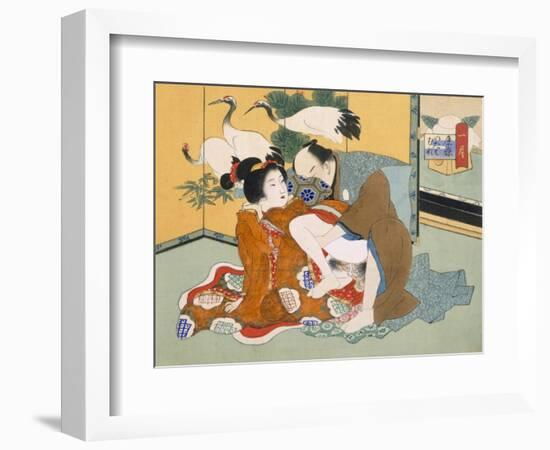 Couple Having Sex-Japanese School-Framed Giclee Print