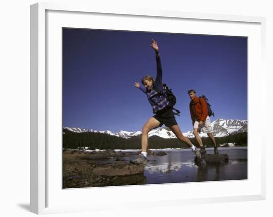 Couple Hiking-null-Framed Photographic Print