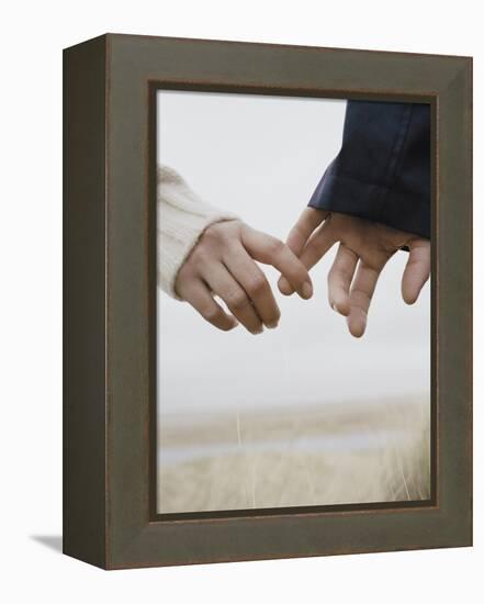 Couple Holding Hands-null-Framed Premier Image Canvas