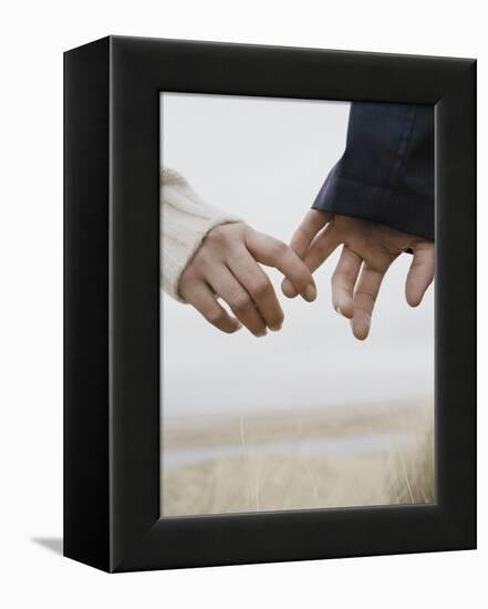 Couple Holding Hands-null-Framed Premier Image Canvas