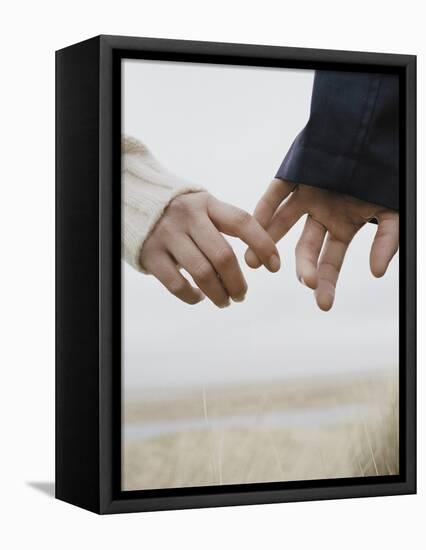 Couple Holding Hands-null-Framed Premier Image Canvas