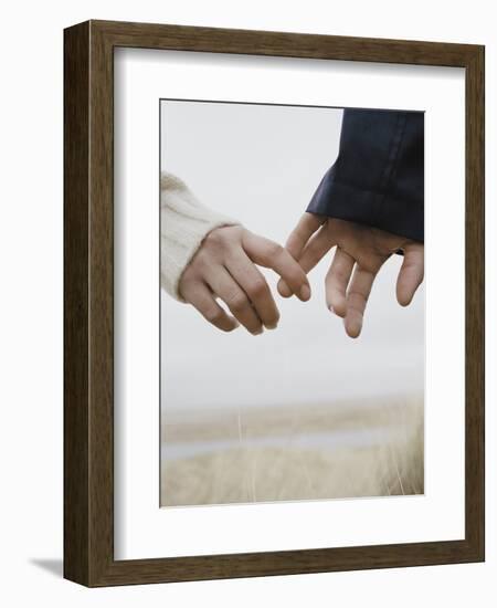 Couple Holding Hands--Framed Photographic Print