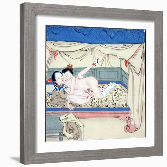 Couple in a Bed-null-Framed Giclee Print