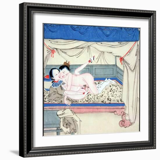 Couple in a Bed-null-Framed Giclee Print