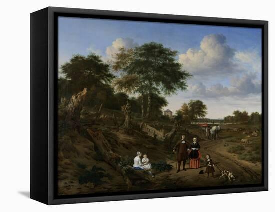 Couple in a Landscape, 1667-Adriaen van de Velde-Framed Premier Image Canvas