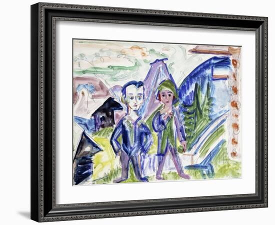 Couple in a Landscape-Ernst Ludwig Kirchner-Framed Giclee Print