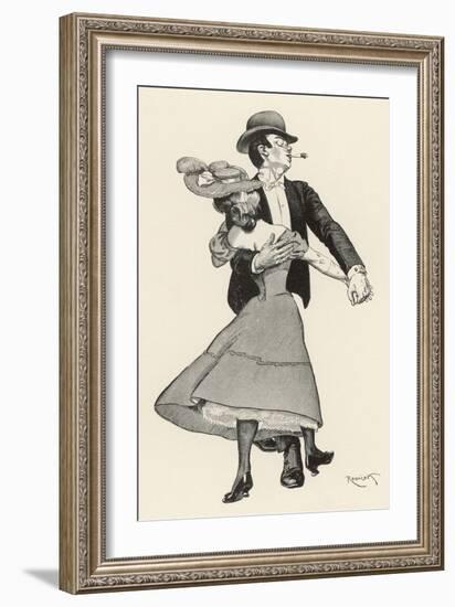 Couple in a Munchen Beer-Hall-Ferdinand Von Reznicek-Framed Art Print