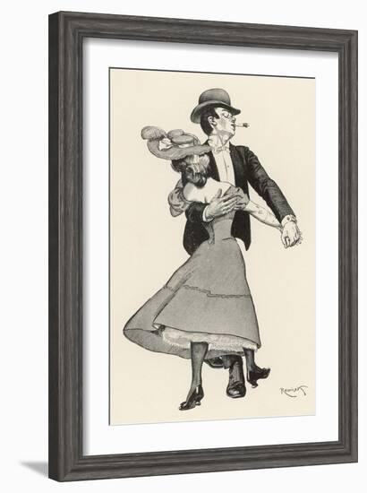 Couple in a Munchen Beer-Hall-Ferdinand Von Reznicek-Framed Art Print