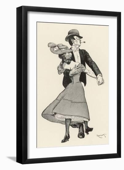Couple in a Munchen Beer-Hall-Ferdinand Von Reznicek-Framed Art Print