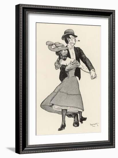 Couple in a Munchen Beer-Hall-Ferdinand Von Reznicek-Framed Art Print