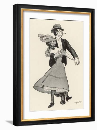 Couple in a Munchen Beer-Hall-Ferdinand Von Reznicek-Framed Art Print