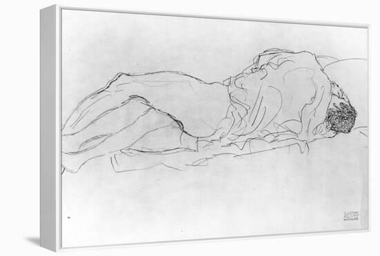 Couple in Bed, c.1915-Gustav Klimt-Framed Premier Image Canvas