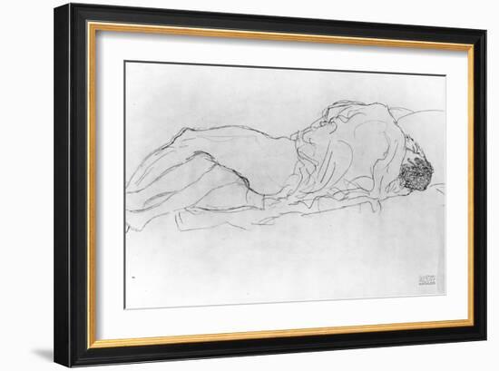 Couple in Bed, c.1915-Gustav Klimt-Framed Giclee Print