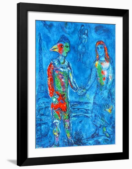 Couple in Blue-Marc Chagall-Framed Collectable Print