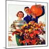 "Couple in Fall,"October 1, 1935-F. Sands Brunner-Mounted Giclee Print