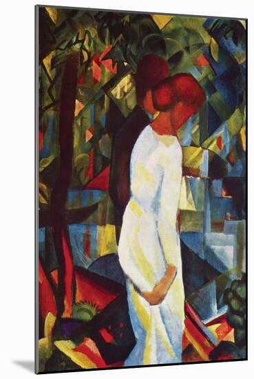 Couple in Forest-Auguste Macke-Mounted Art Print