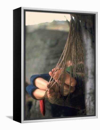 Couple in Hammock at Woodstock-Bill Eppridge-Framed Premier Image Canvas