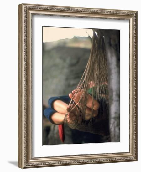 Couple in Hammock at Woodstock-Bill Eppridge-Framed Photographic Print