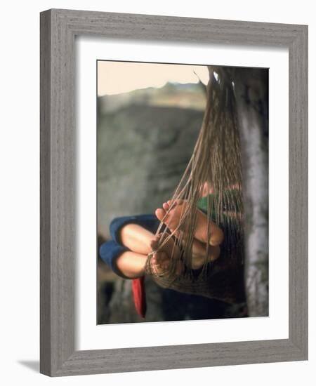 Couple in Hammock at Woodstock-Bill Eppridge-Framed Photographic Print