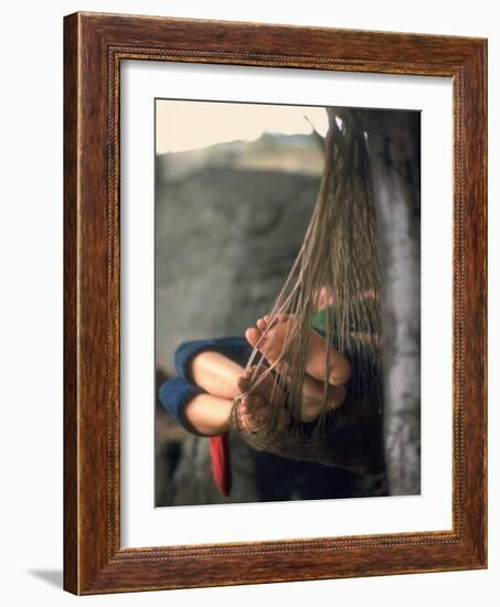 Couple in Hammock at Woodstock-Bill Eppridge-Framed Photographic Print