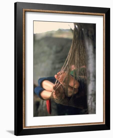 Couple in Hammock at Woodstock-Bill Eppridge-Framed Photographic Print