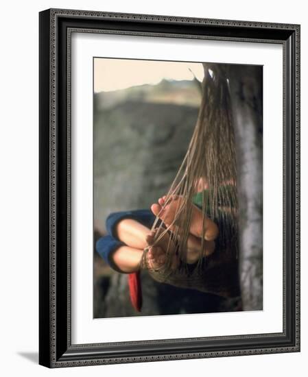 Couple in Hammock at Woodstock-Bill Eppridge-Framed Photographic Print