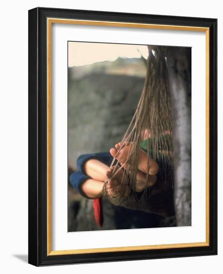 Couple in Hammock at Woodstock-Bill Eppridge-Framed Photographic Print