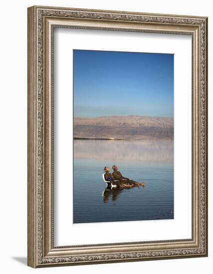 Couple in Healing Mud, Dead Sea, Israel-David Noyes-Framed Photographic Print