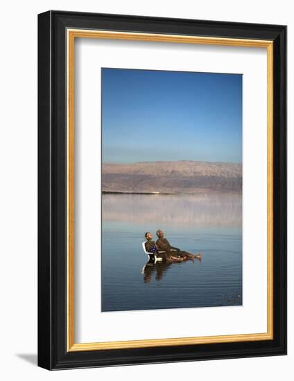 Couple in Healing Mud, Dead Sea, Israel-David Noyes-Framed Photographic Print