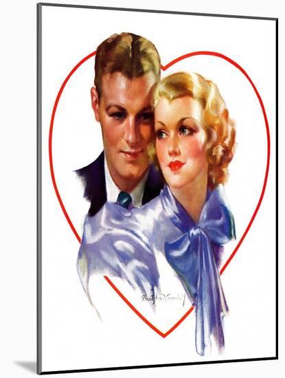 "Couple in Heart,"February 17, 1934-Bradshaw Crandall-Mounted Giclee Print