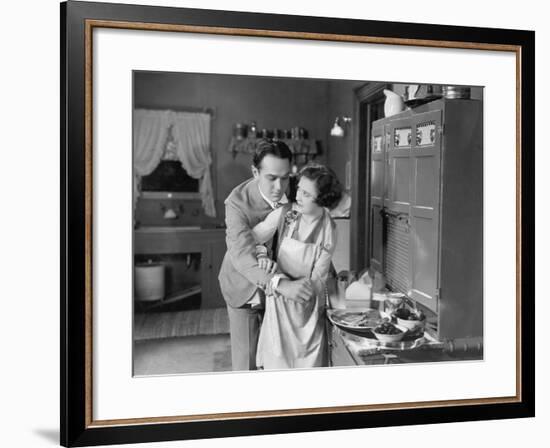 Couple in Kitchen-null-Framed Photo