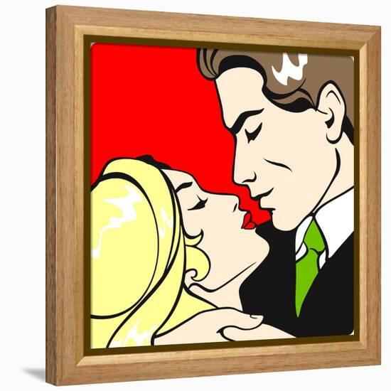 Couple in Love-Alena Kozlova-Framed Stretched Canvas