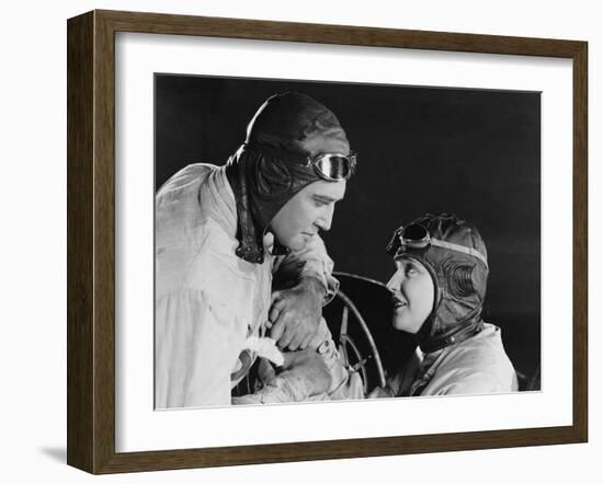 Couple in Racing Hats and Goggles-null-Framed Photo