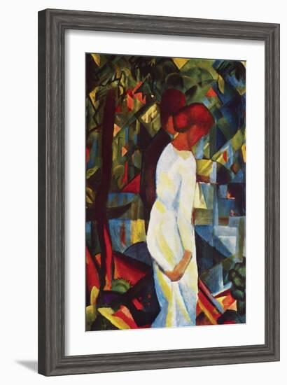 Couple In The Forest-Auguste Macke-Framed Art Print