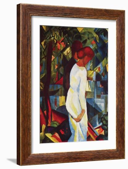 Couple In The Forest-Auguste Macke-Framed Art Print