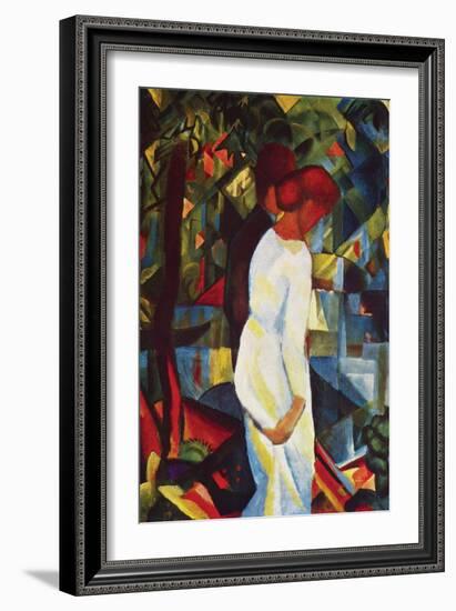 Couple In The Forest-Auguste Macke-Framed Art Print