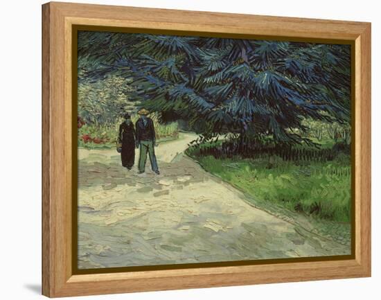 Couple in the Park, Arles, c.1888-Vincent van Gogh-Framed Premier Image Canvas