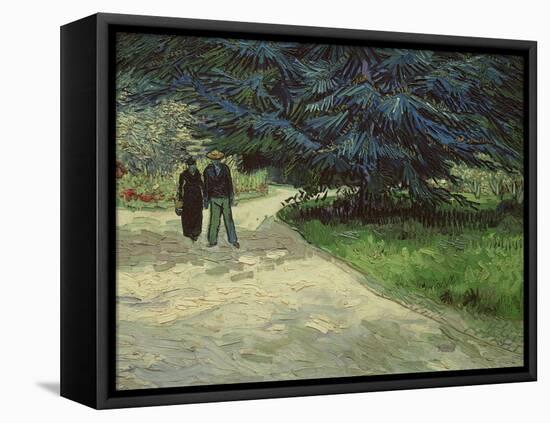 Couple in the Park, Arles, c.1888-Vincent van Gogh-Framed Premier Image Canvas