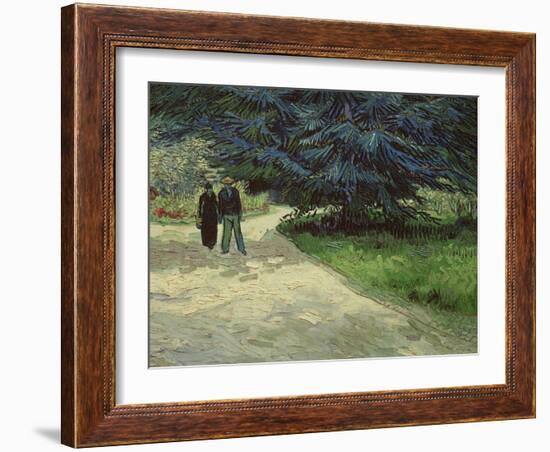 Couple in the Park, Arles, c.1888-Vincent van Gogh-Framed Giclee Print