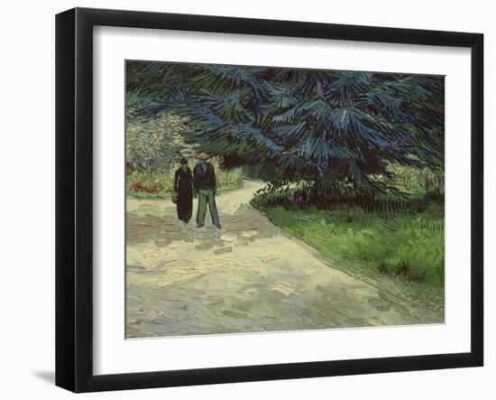 Couple in the Park, Arles, c.1888-Vincent van Gogh-Framed Giclee Print