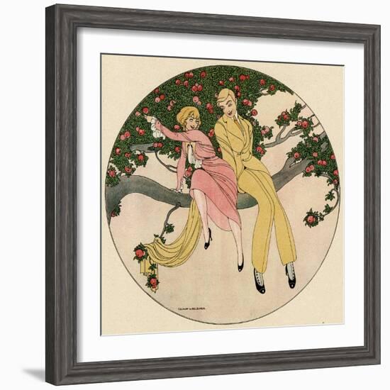 Couple in Tree 1914-Gerda Wegener-Framed Photographic Print