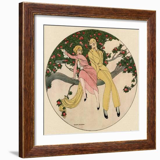 Couple in Tree 1914-Gerda Wegener-Framed Photographic Print