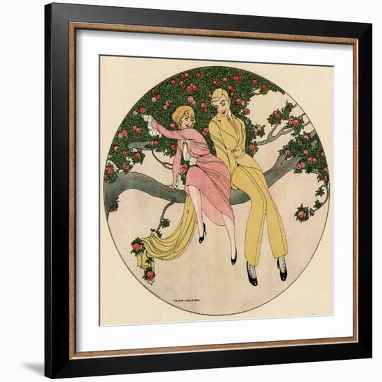 Couple in Tree 1914-Gerda Wegener-Framed Photographic Print